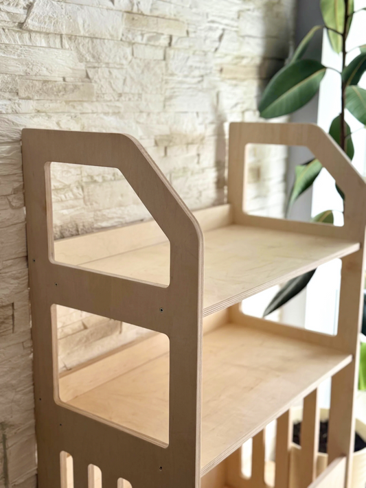Montessori Wooden Shelf – Kids Storage Organizer