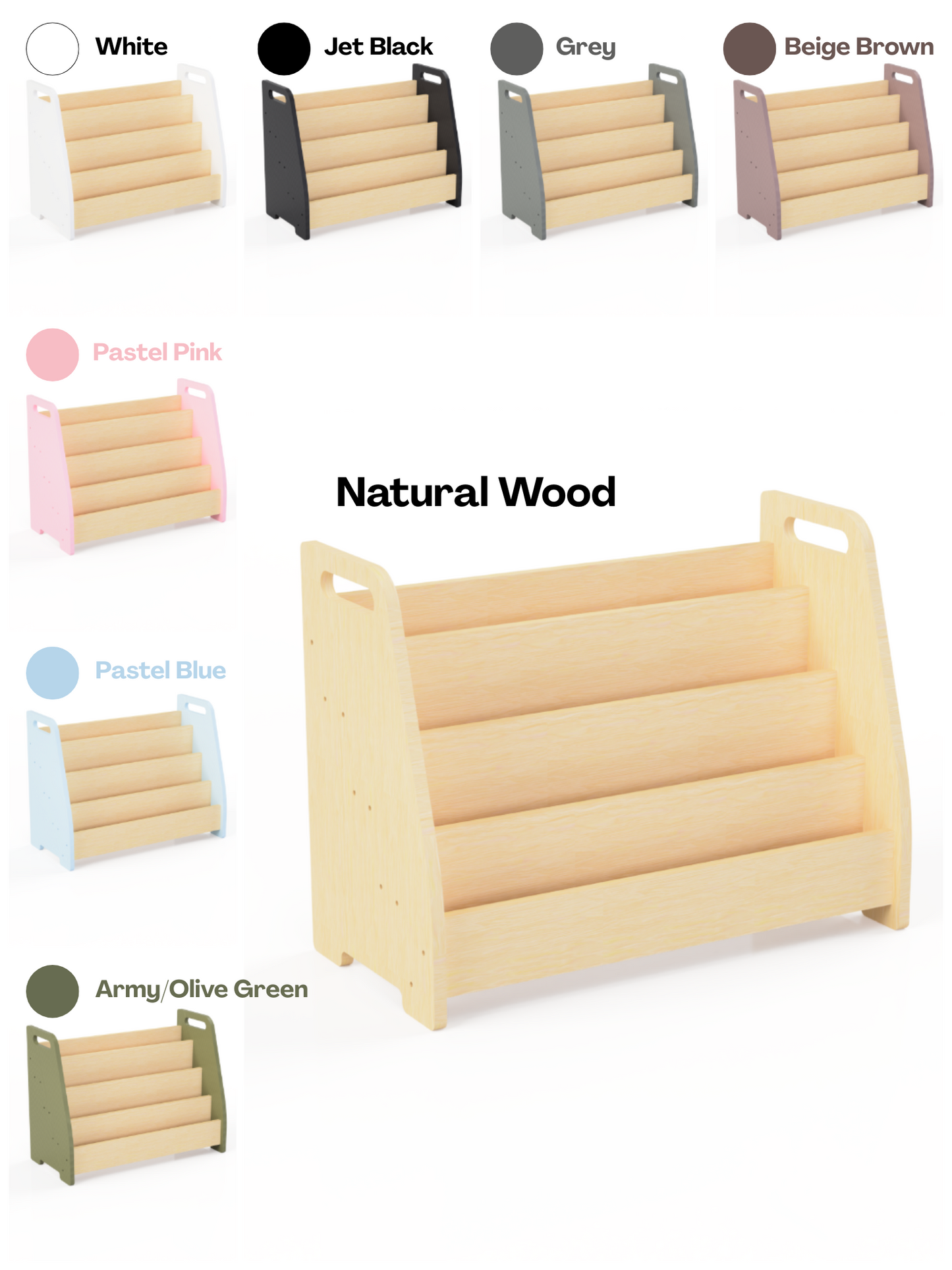 Montessori Wooden Bookshelf