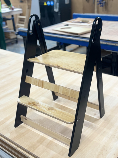 Wooden Step Stool – Adjustable Birch Stool for Kids & Adults