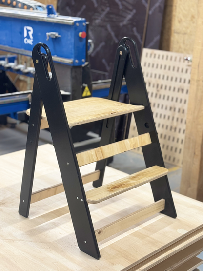 Wooden Step Stool – Adjustable Birch Stool for Kids & Adults