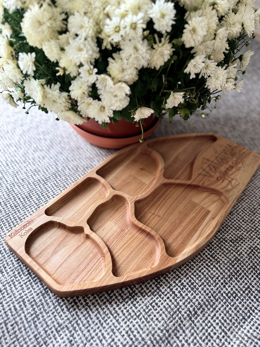 Personalized Oak Charcuterie Board – Handmade Wooden Snack Platter