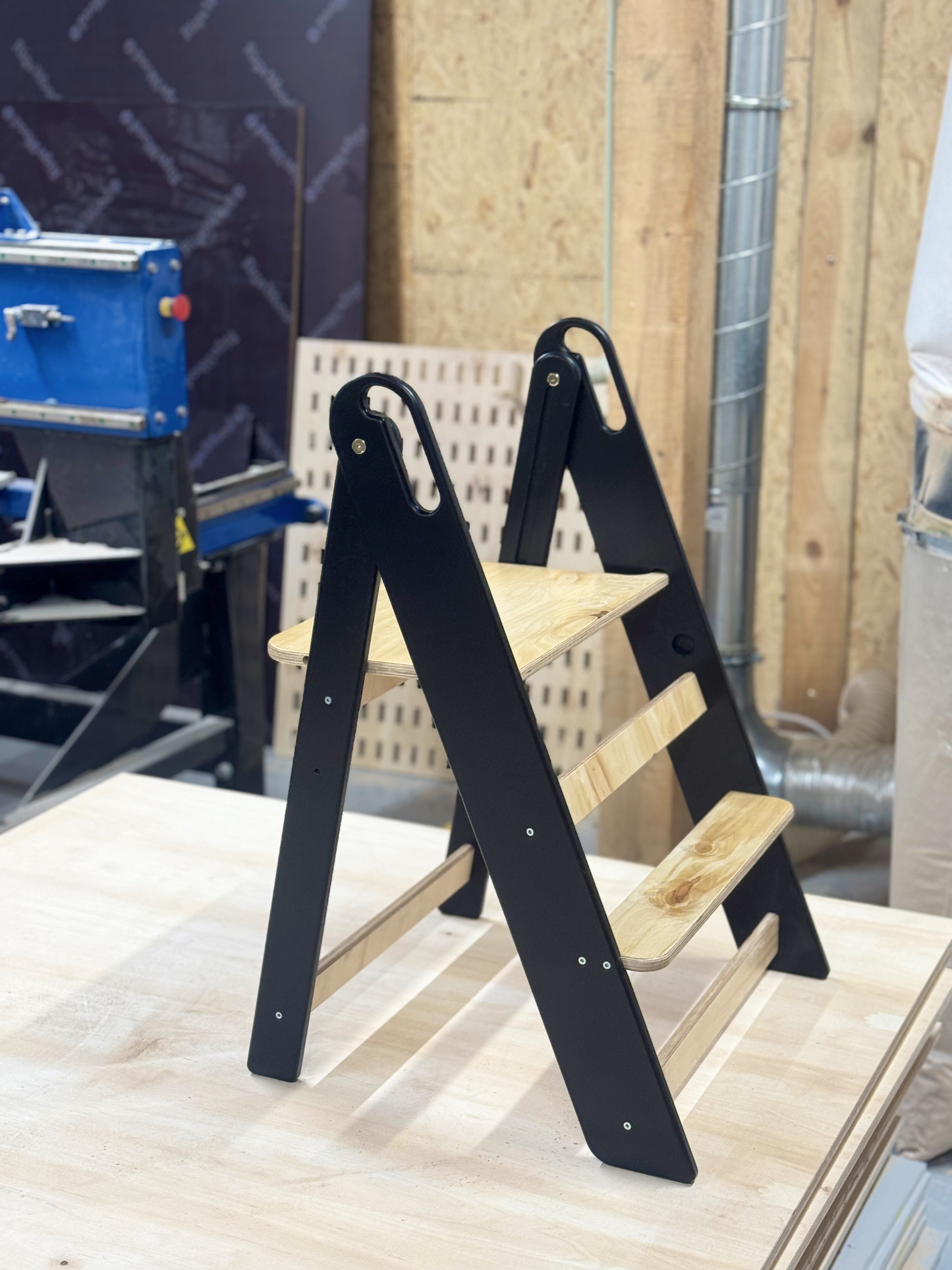 Wooden Step Stool – Adjustable Birch Stool for Kids & Adults