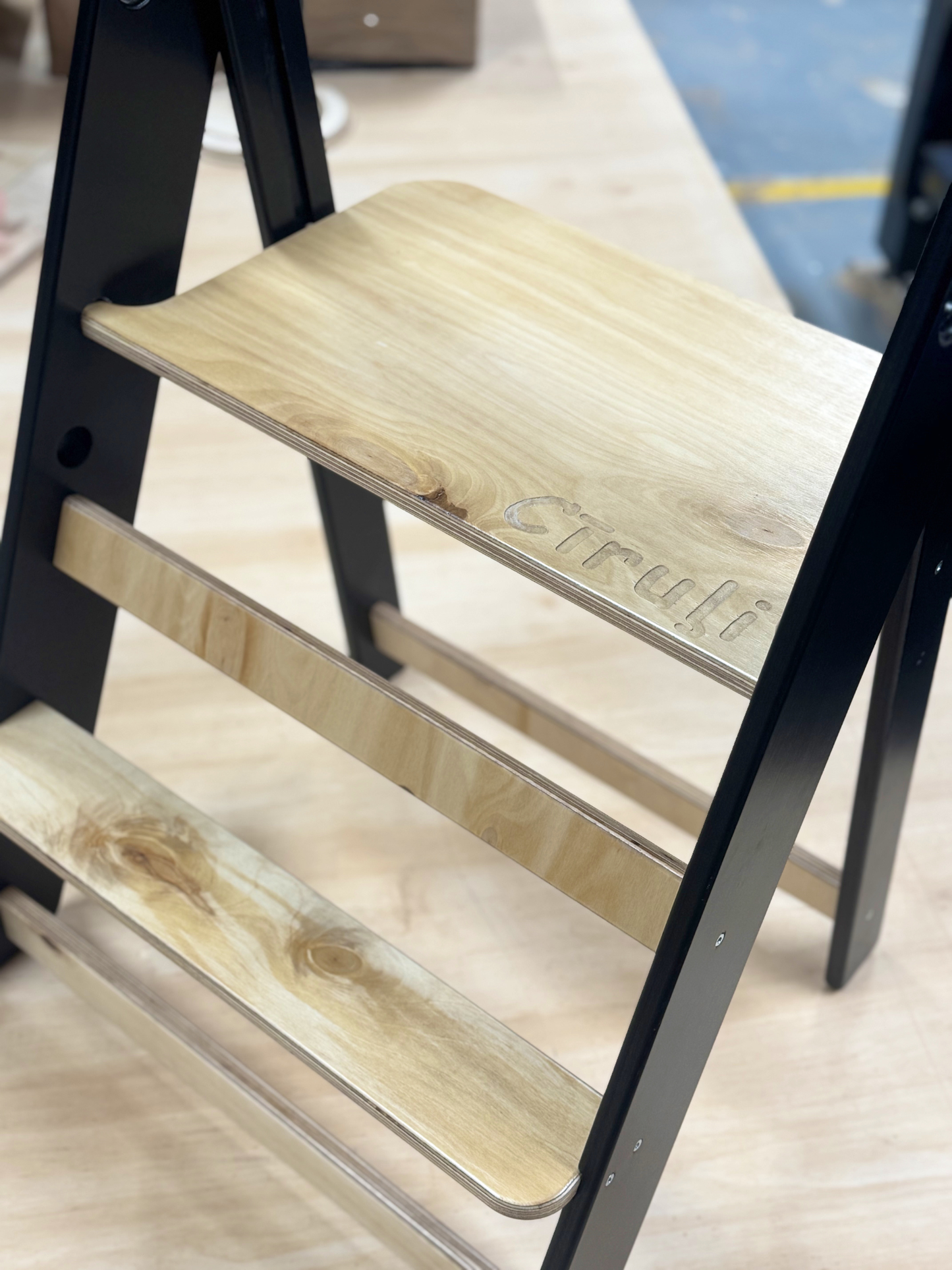 Wooden Step Stool – Adjustable Birch Stool for Kids & Adults