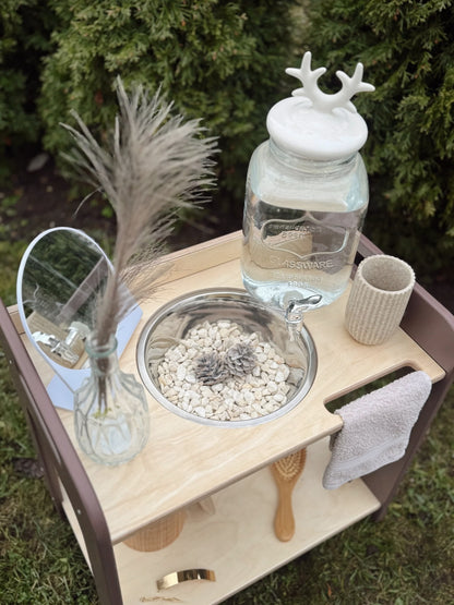 BEIGE BROWN Montessori Open-Bowl Wash Station