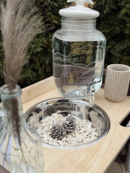 BEIGE BROWN Montessori Open-Bowl Wash Station