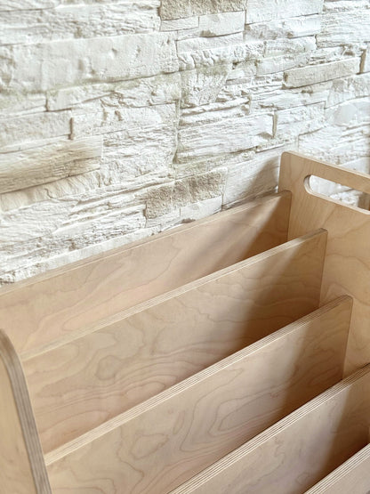 Montessori Wooden Bookshelf – Kids Front Facing Book Display