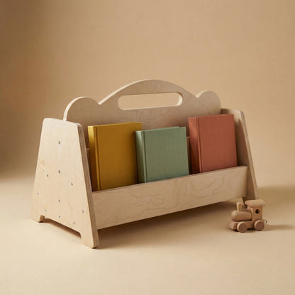 Double Side Montessori Wooden Bookshelf
