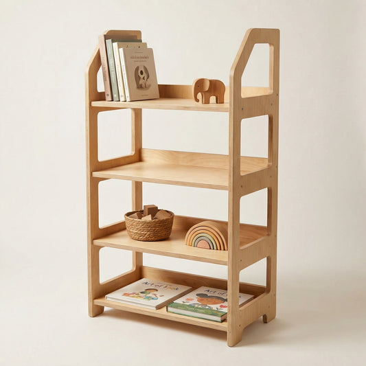 Montessori Wooden Shelf - Toy Organizer for Nursery